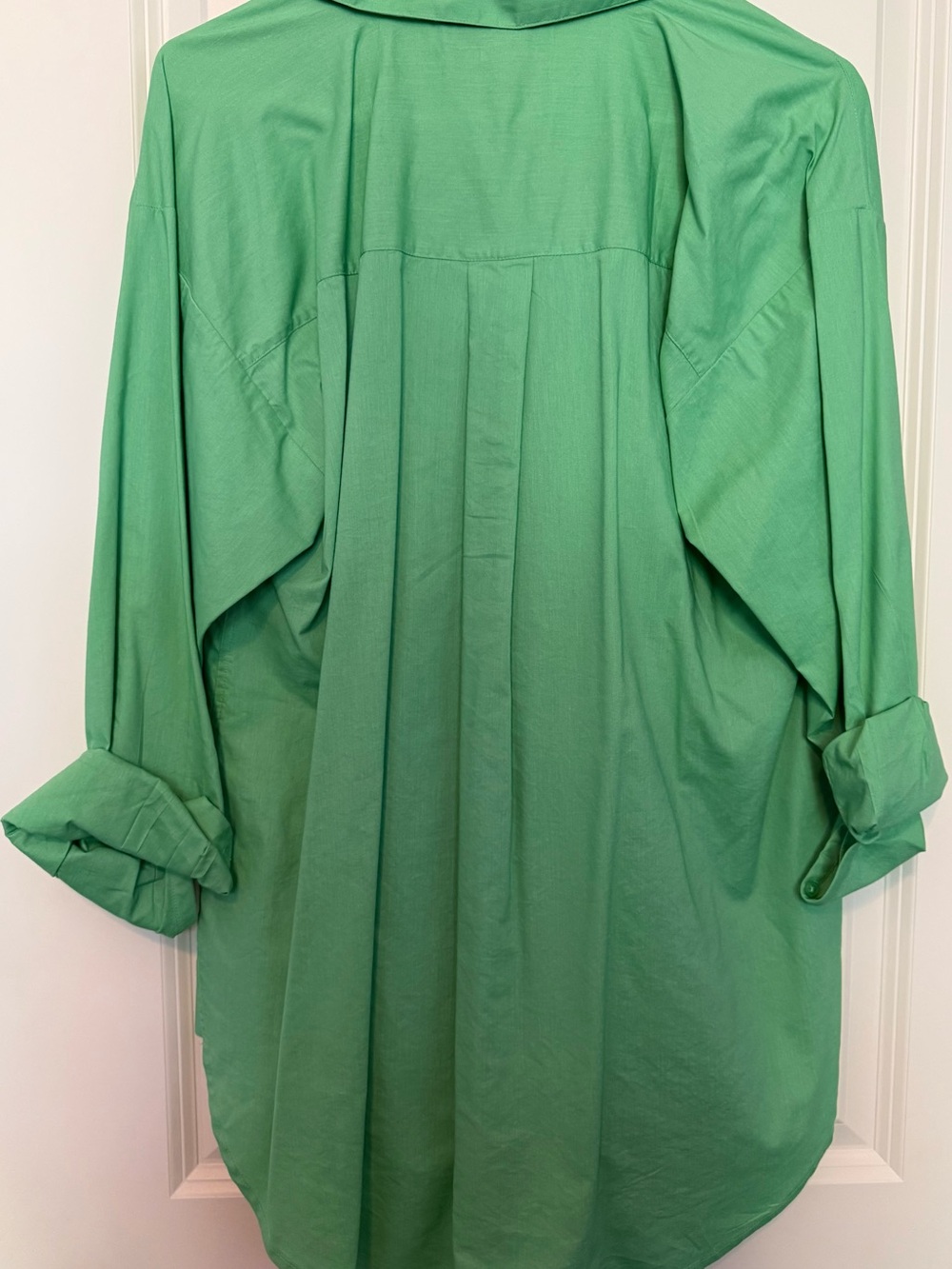 LOFT Women’s Classic Button-Up Shirt - Green - Picture 3 of 5